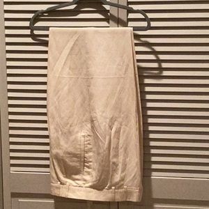 Laurel pleated vintage linen yellow pants women’s